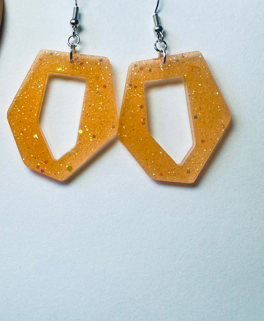 Hexagon earrings